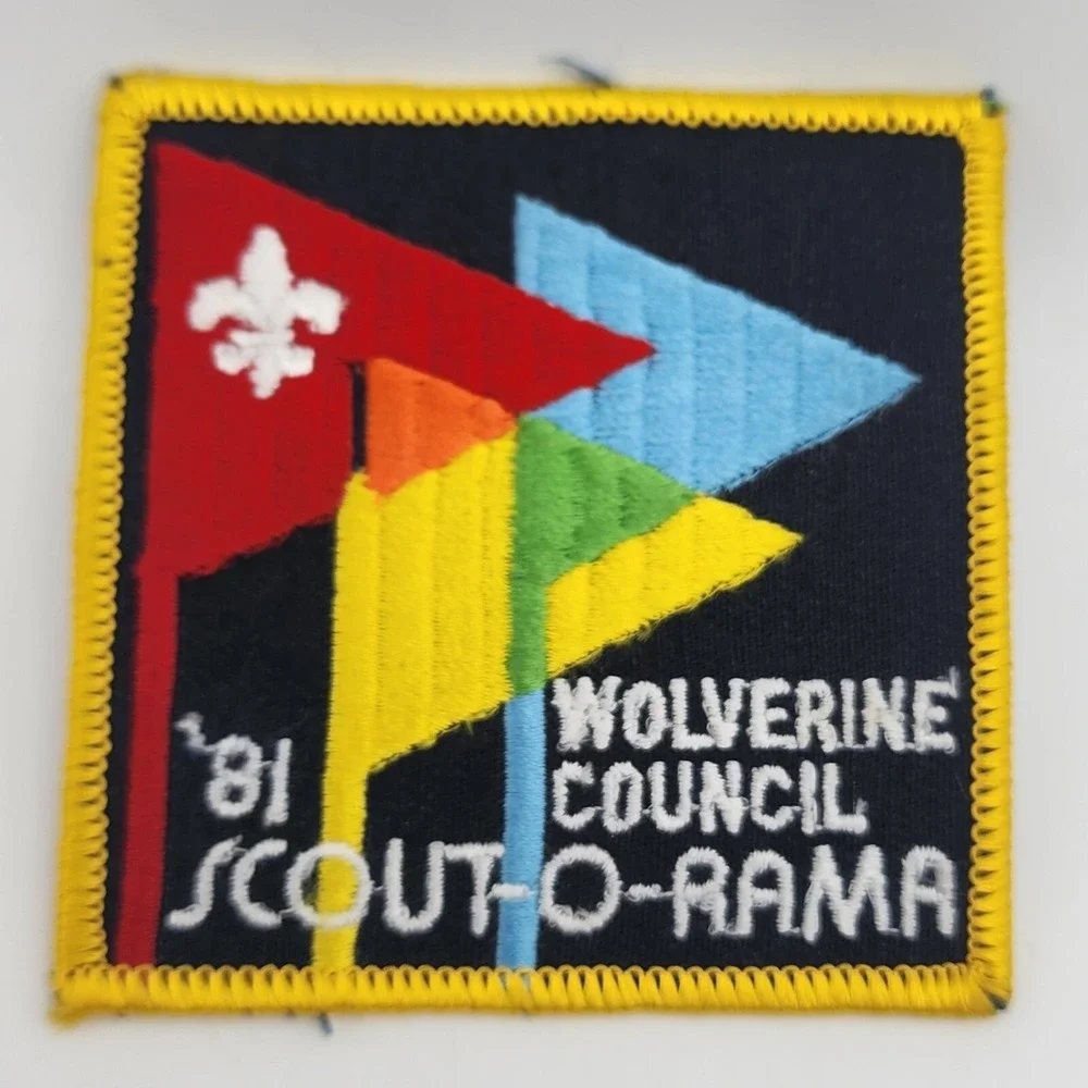 Wolverine Council 1981 Scout-o-rama collectible patch (o12)‎